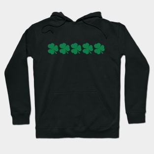 Five Kelly Green Shamrocks for St Patricks Day Hoodie